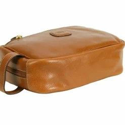 New Bric's Life Pelle Kulturbeutel Leder 25 cm cognac