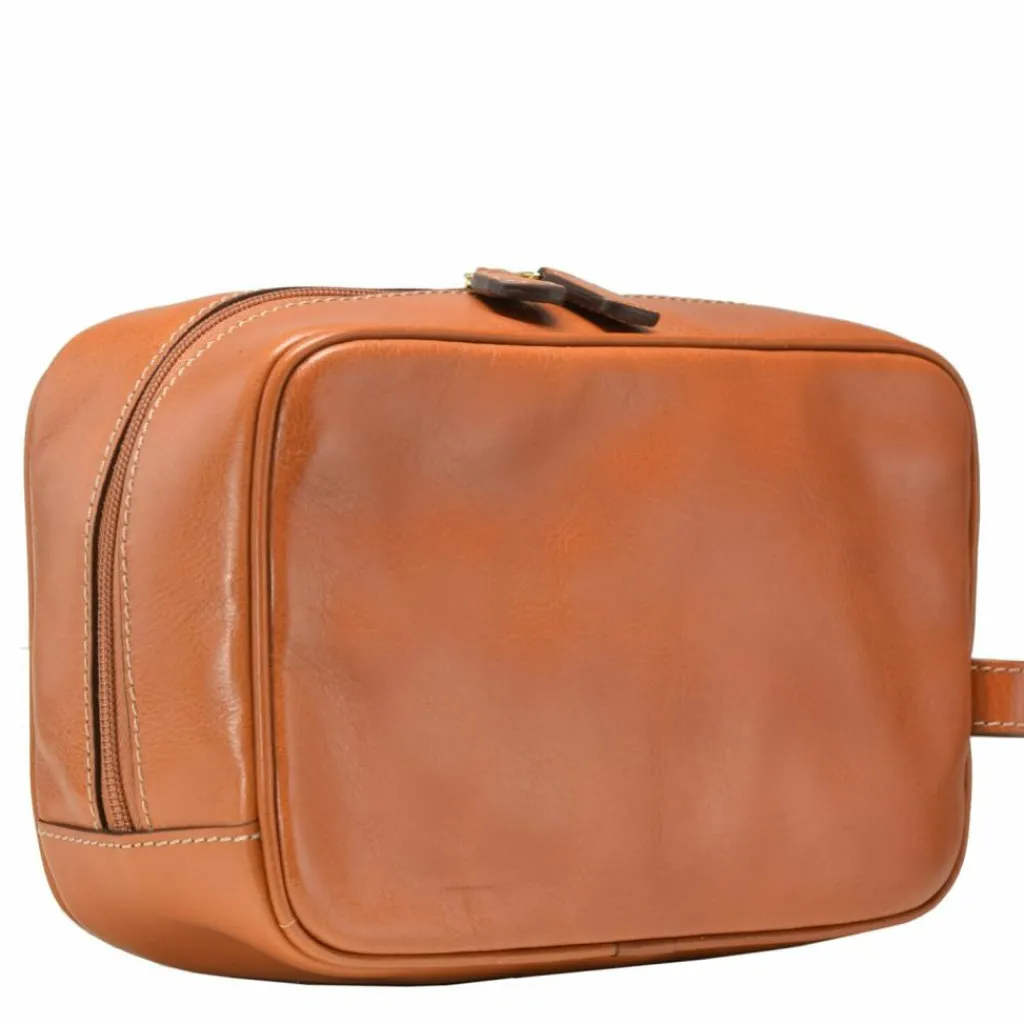 New Bric's Life Pelle Kulturbeutel Leder 25 cm cognac