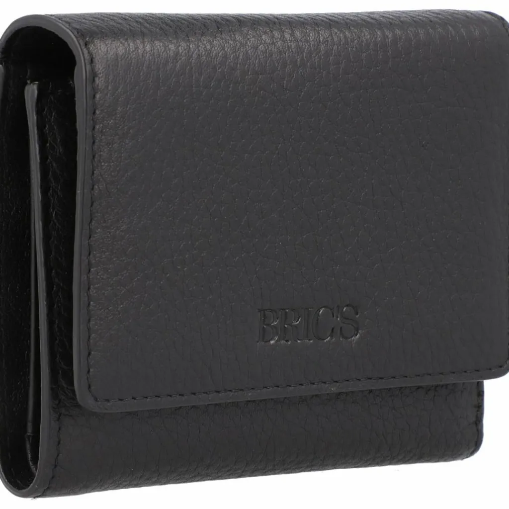 Outlet Bric's Marmolada Geldbörse RFID Leder 10,5 cm nero