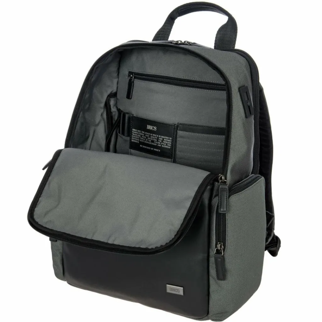 Bric's Business-Rucksäcke|Laptoptaschen<Monza Rucksack 45 cm Laptopfach grey-black