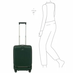 Bric's Hartgepäck Kabinengepäck|4-Rollen Kabinentrolleys<Positano 4 Rollen Kabinentrolley 55 cm mit Dehnfalte smaraddruen