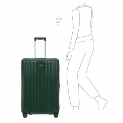 Hot Bric's Positano 4 Rollen Trolley 78 cm mit Dehnfalte smaragdgruen