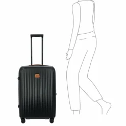 Clearance Bric's Taormina 4 Rollen Trolley M 69 cm mit Dehnfalte black