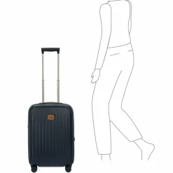 Clearance Bric's Taormina 4 Rollen Trolley S 57 cm mit Dehnfalte blue