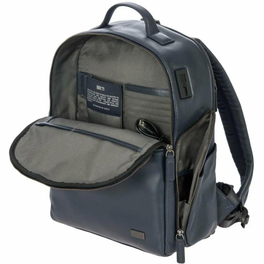 Bric's Lederrucksäcke|Business-Rucksäcke<Torino Rucksack Leder 40 cm Laptopfach navy