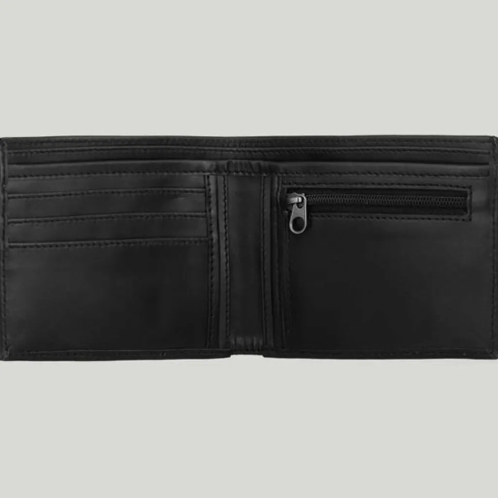 Buckle & Seam Herrengeldbörsen Querformat<Bill Geldbörse Leder 11,5 cm black