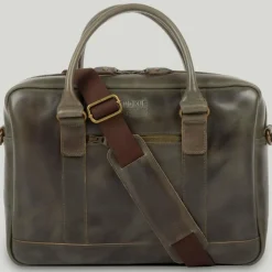 Buckle & Seam Everett Aktentasche Leder 38 cm Laptopfach