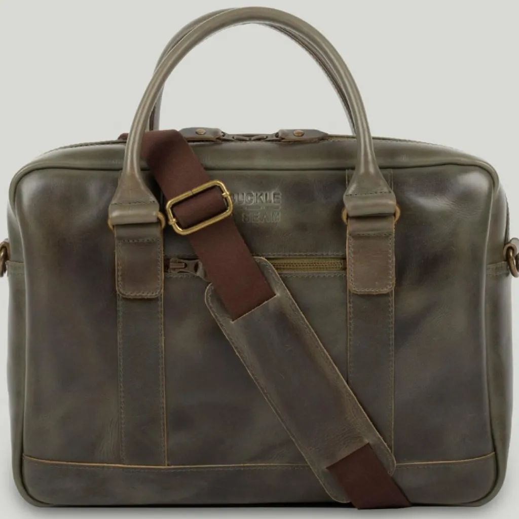 Buckle & Seam Everett Aktentasche Leder 38 cm Laptopfach