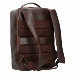 New Buckle & Seam Leon Rucksack Leder 41 cm Laptopfach brown-blu