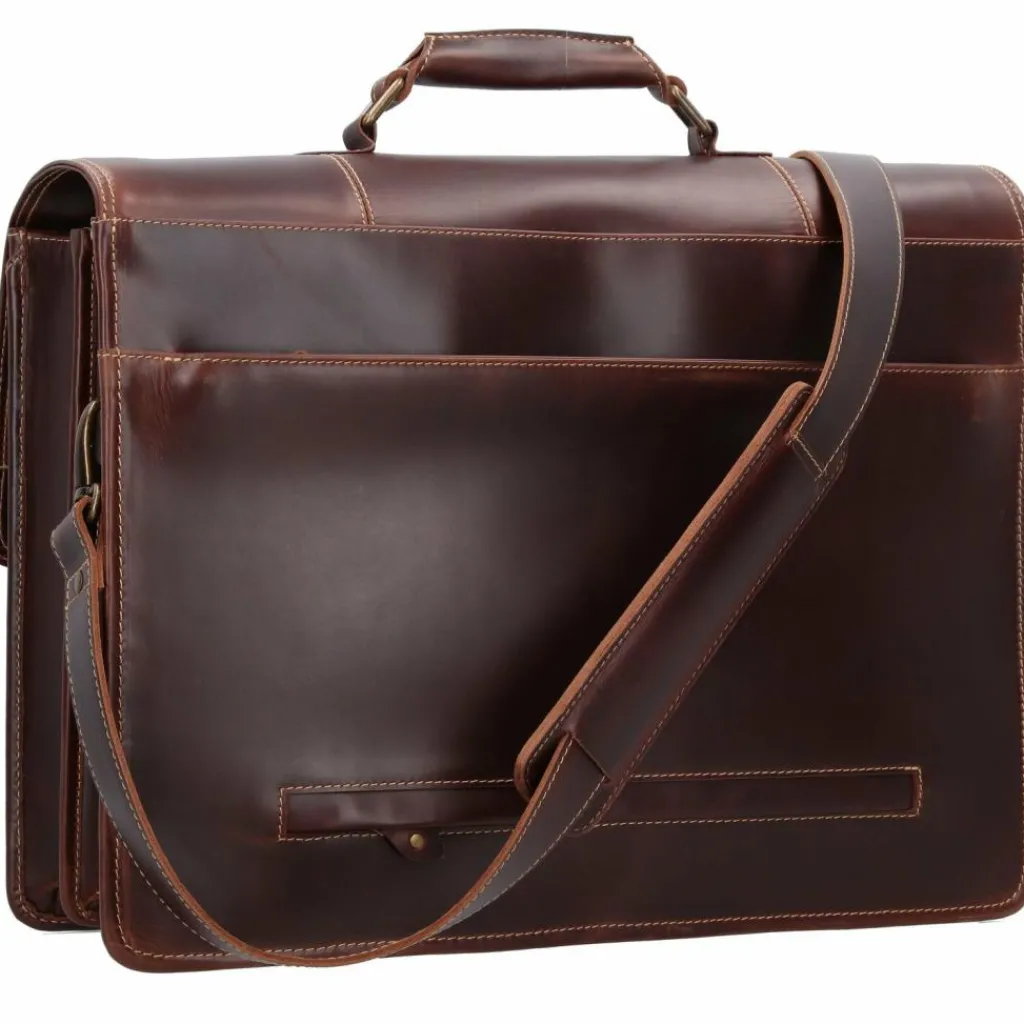 Buckle & Seam Nevada Aktentasche Leder 42 cm Laptopfach