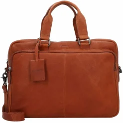 Hot Burkely Antique Avery Aktentasche Leder 40 cm Laptopfach cognac