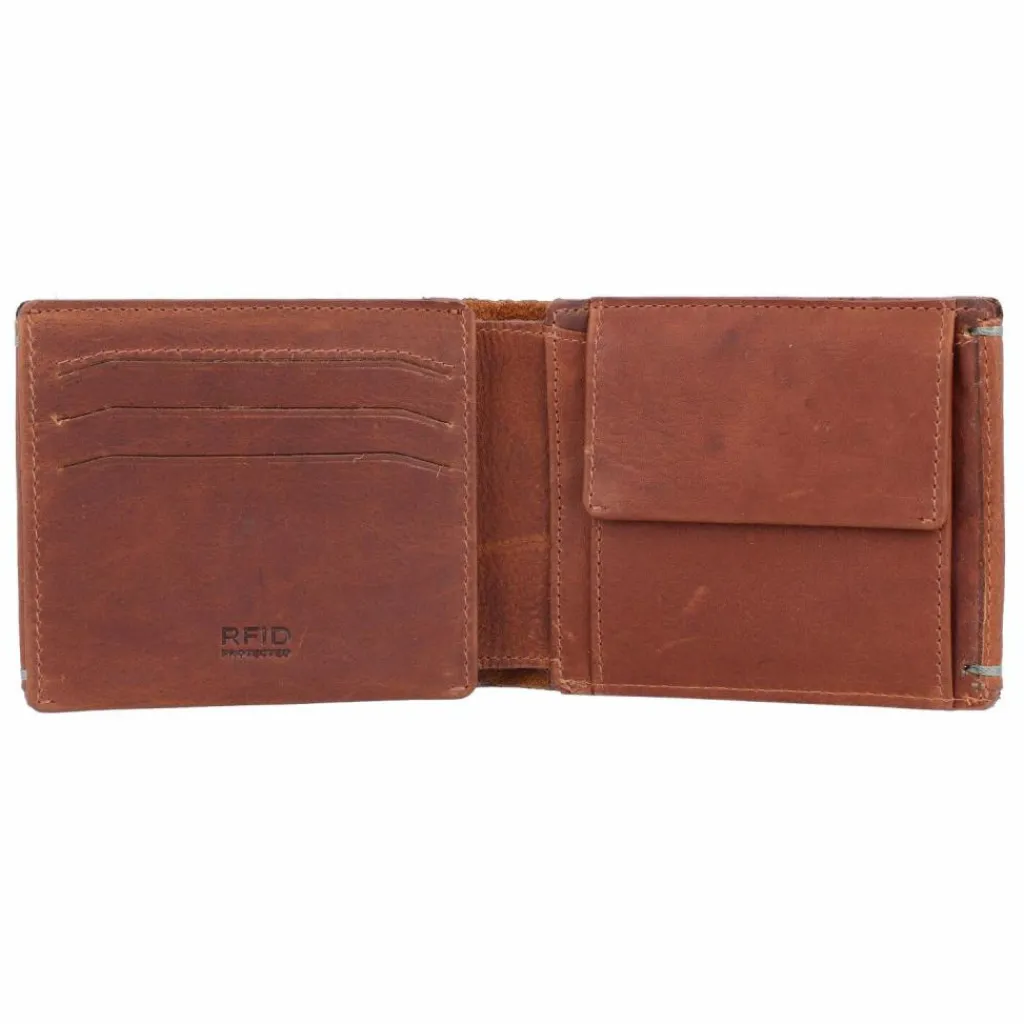 Burkely Herrengeldbörsen Querformat<Antique Avery Geldbörse RFID Leder 12 cm cognac