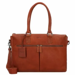 Outlet Burkely Antique Avery Schultertasche Leder 37 cm Laptopfach cognac