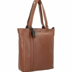 Burkely Shopper|Schultertaschen<Bold Bobby Shopper Tasche Leder 32cm Laptopfach cognac