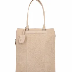 Best Burkely Casual Carly Schultertasche Leder 33 cm Laptopfach bog beige