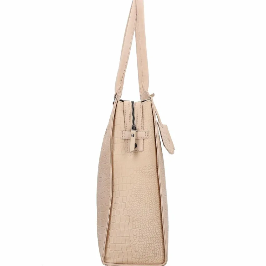 Best Burkely Casual Carly Schultertasche Leder 33 cm Laptopfach bog beige