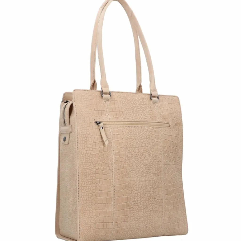 Best Burkely Casual Carly Schultertasche Leder 33 cm Laptopfach bog beige