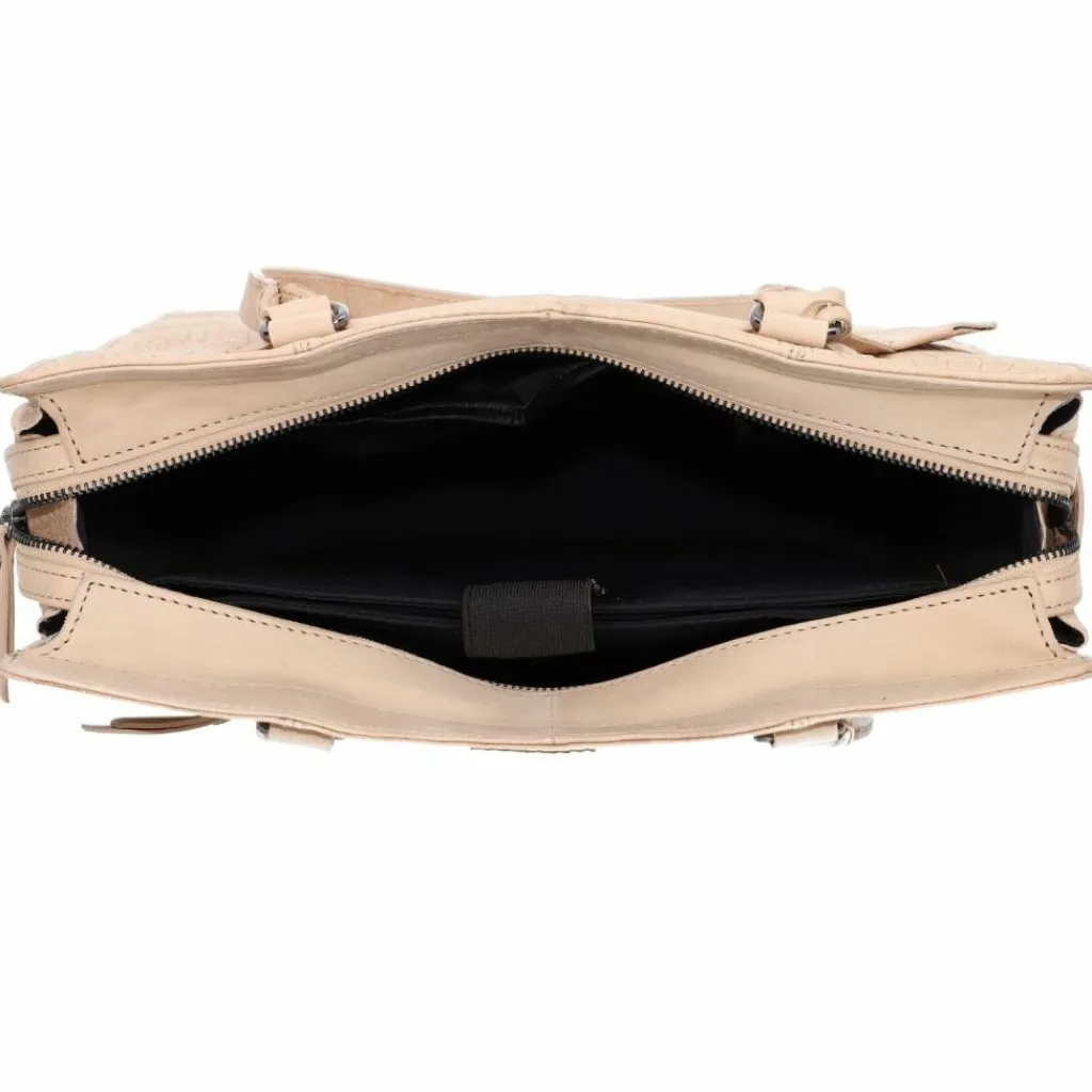 Best Burkely Casual Carly Schultertasche Leder 33 cm Laptopfach bog beige