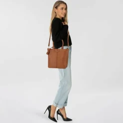 Burkely Shopper|Schultertaschen<Cool Colbie Shopper Tasche Leder 26 cm cognac