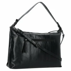 Best Burkely Creased Crystal Schultertasche Leder 40 cm black