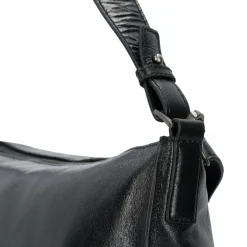 Best Burkely Creased Crystal Schultertasche Leder 40 cm black