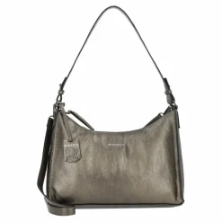 Clearance Burkely Creased Crystal Schultertasche Leder 31 cm gun metal