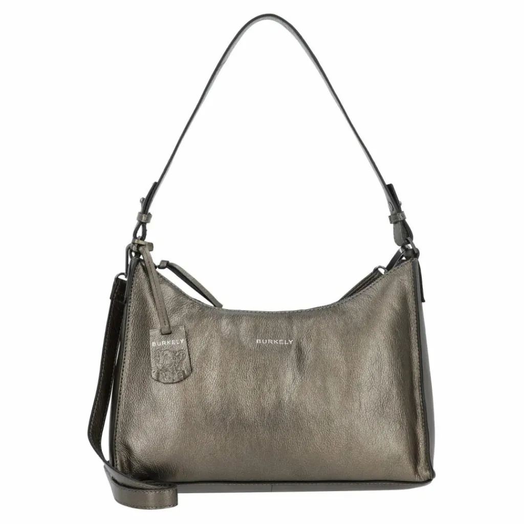 Clearance Burkely Creased Crystal Schultertasche Leder 31 cm gun metal