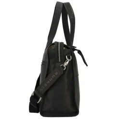 Burkely Shopper|Schultertaschen<Rogue Robyn Shopper Tasche Leder 41 cm Laptopfach beach black