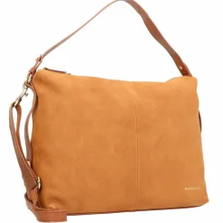 Burkely Schultertaschen<Schultertasche Leder 38 cm leaf cognac