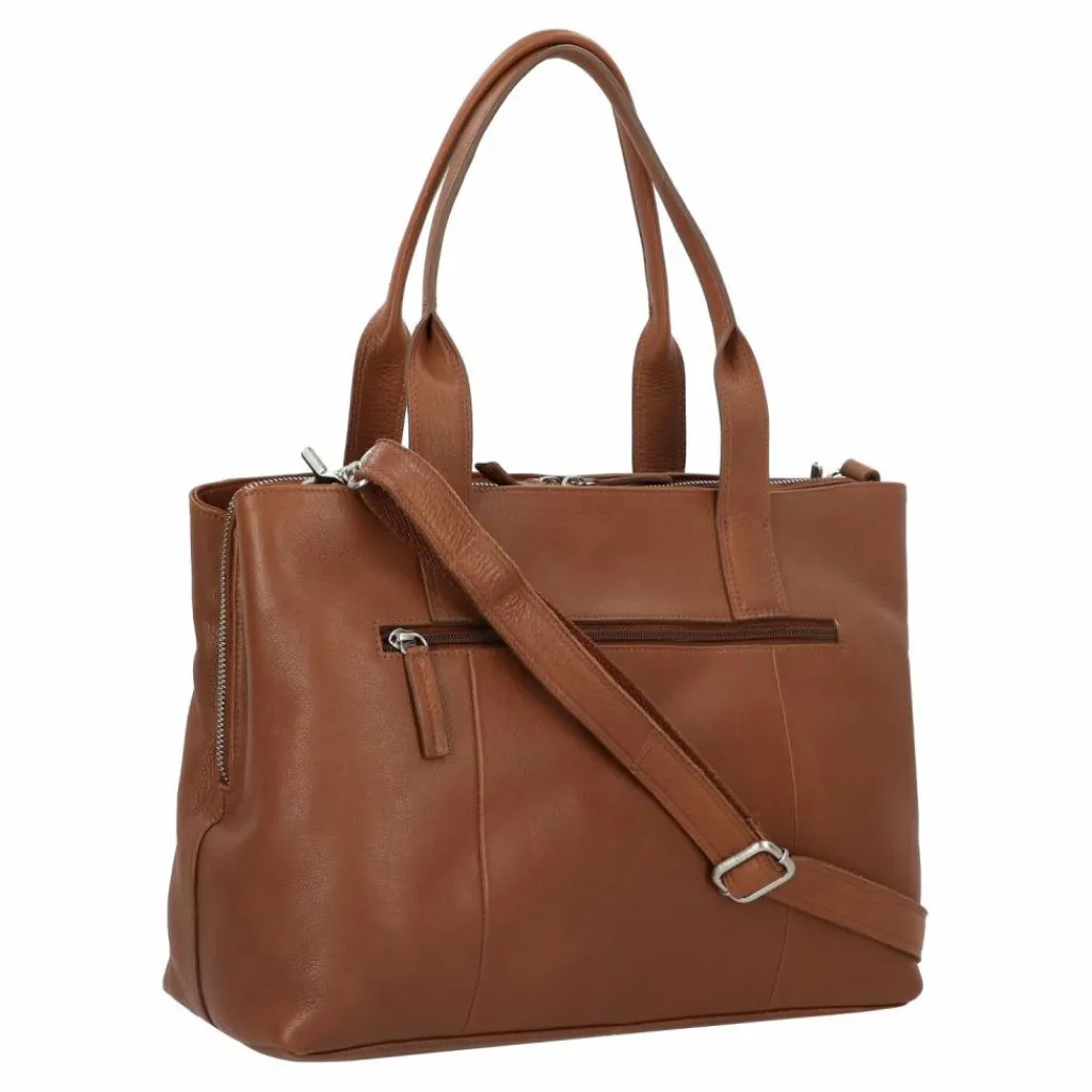 Burkely Schultertaschen<Soft Skylar Schultertasche Leder 36 cm Laptopfach chestnut