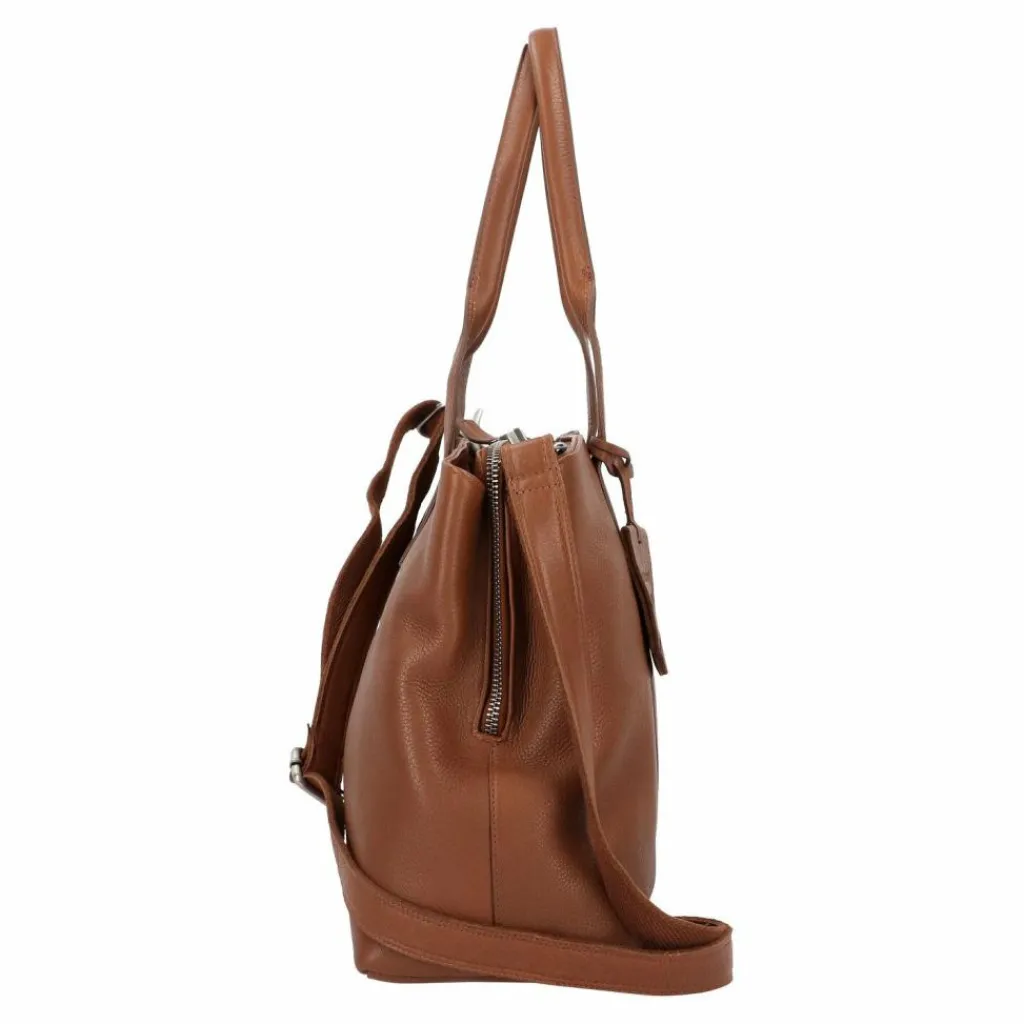 Burkely Schultertaschen<Soft Skylar Schultertasche Leder 36 cm Laptopfach chestnut
