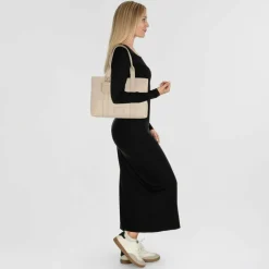 Outlet Burkely Soft Skylar Schultertasche Leder 36 cm Laptopfach generous grey