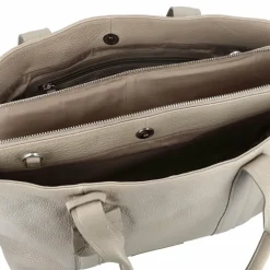 Outlet Burkely Soft Skylar Schultertasche Leder 36 cm Laptopfach generous grey