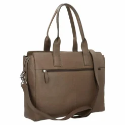 New Burkely Soft Skylar Shopper Tasche Leder 40 cm Laptopfach taupe
