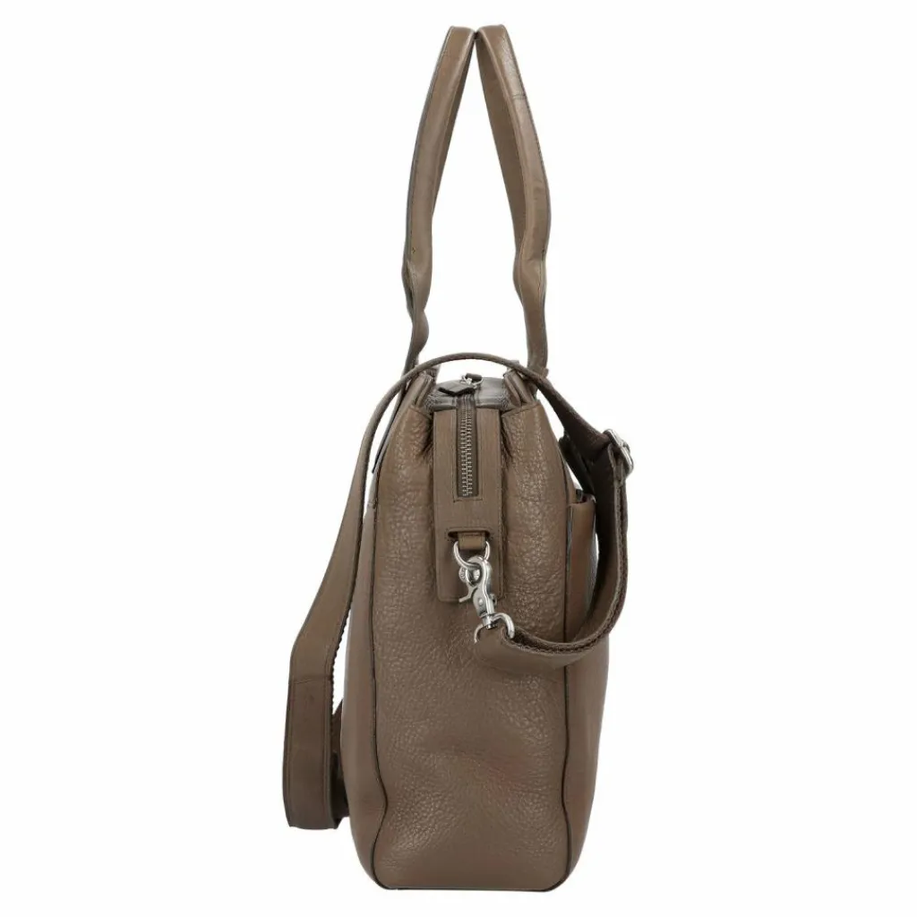 New Burkely Soft Skylar Shopper Tasche Leder 40 cm Laptopfach taupe
