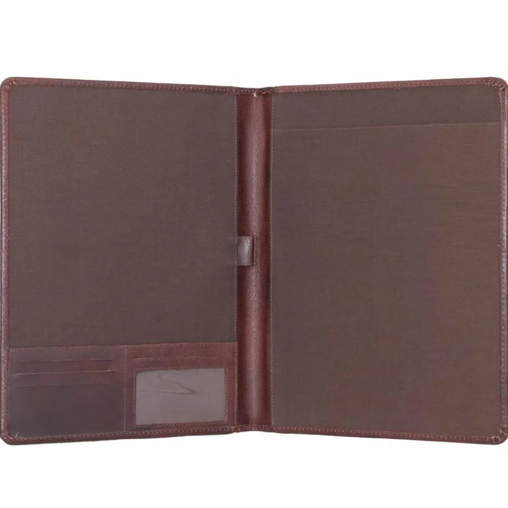 Burkely Mappen Aller Art<Vintage Bing Schreibmappe Leder 33 cm brown