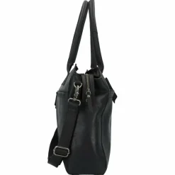 Burkely Schultertaschen<Vintage Doris Schultertasche Leder 39 cm Laptopfach black