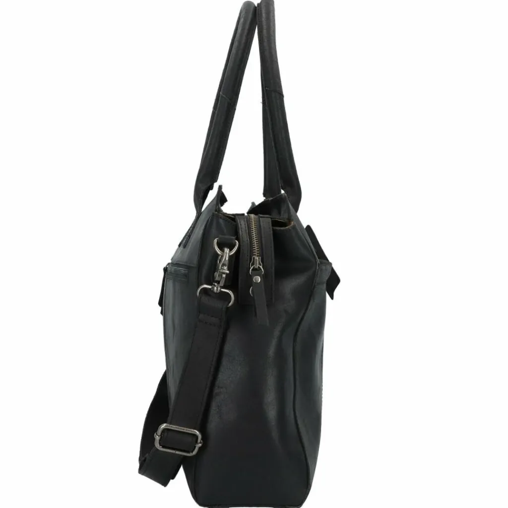 Burkely Schultertaschen<Vintage Doris Schultertasche Leder 39 cm Laptopfach black