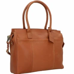 Outlet Burkely Vintage Doris Schultertasche Leder 39 cm Laptopfach cognac