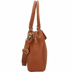 Outlet Burkely Vintage Doris Schultertasche Leder 39 cm Laptopfach cognac
