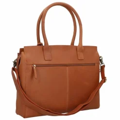 Outlet Burkely Vintage Doris Schultertasche Leder 39 cm Laptopfach cognac