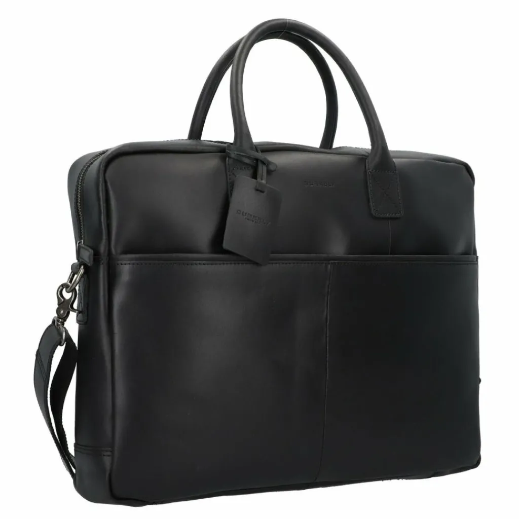 Burkely Vintage Max Aktentasche Leder 44 cm Laptopfach black