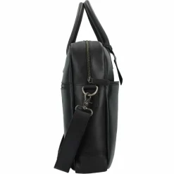 Burkely Vintage Max Aktentasche Leder 44 cm Laptopfach black