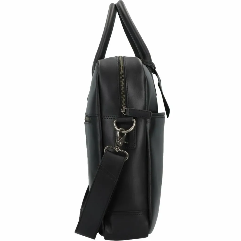 Burkely Vintage Max Aktentasche Leder 44 cm Laptopfach black