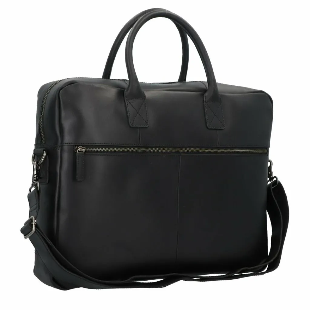 Burkely Vintage Max Aktentasche Leder 44 cm Laptopfach black