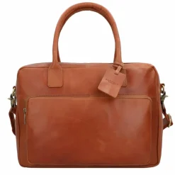 Hot Burkely Vintage Mitch Aktentasche Leder 39 cm Laptopfach cognac