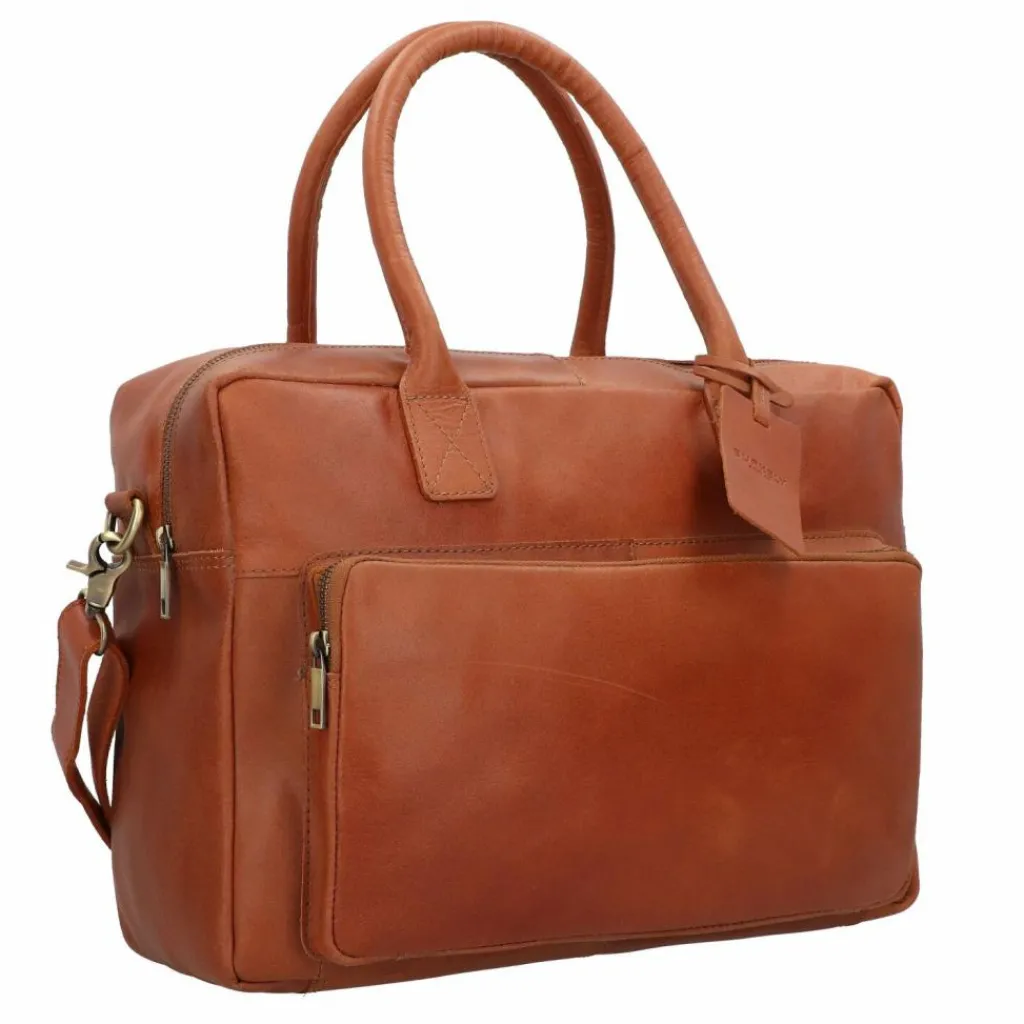 Hot Burkely Vintage Mitch Aktentasche Leder 39 cm Laptopfach cognac
