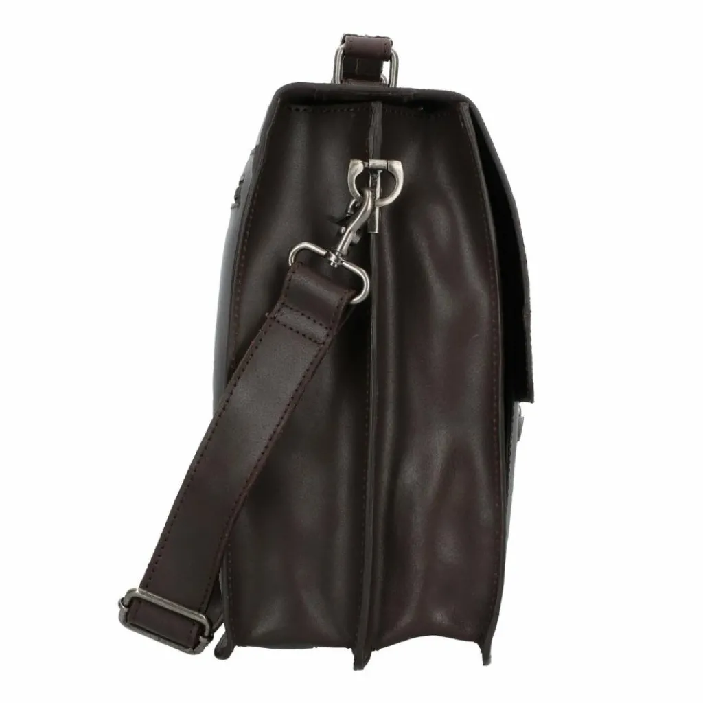Clearance Burkely Vintage Scott Aktentasche Leder 38 cm brown