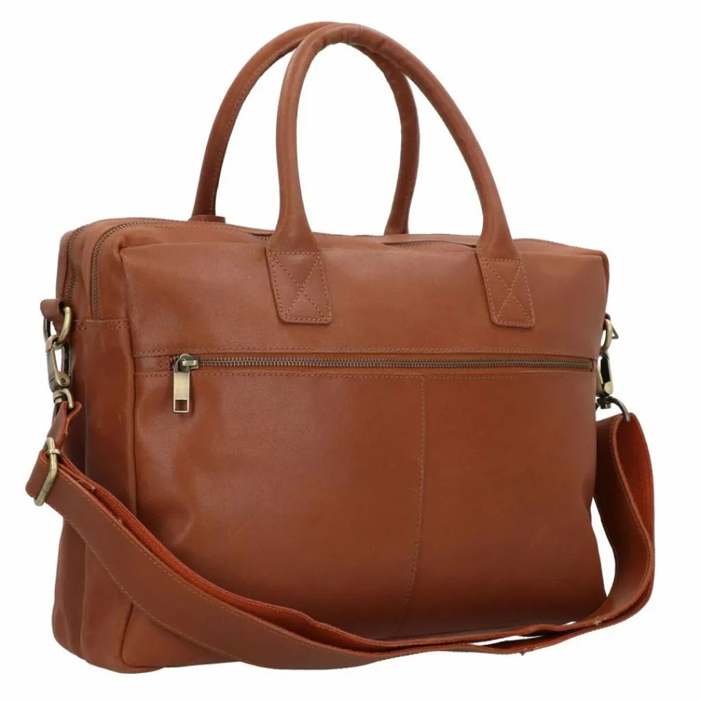 Online Burkely Vintage Taylor Aktentasche Leder 40 cm Laptopfach cognac