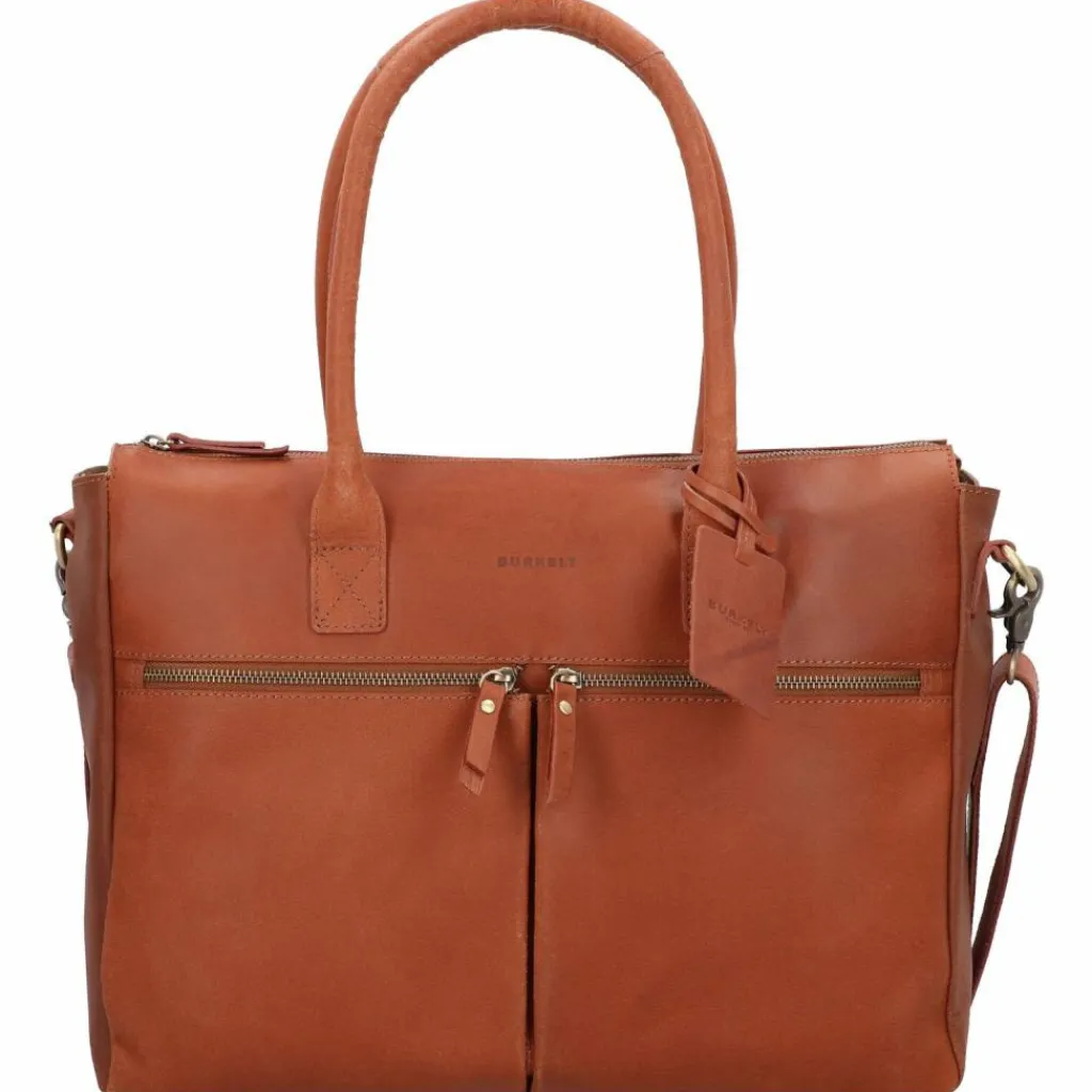 Sale Burkely Vintage Valerie Schultertasche Leder 39 cm Laptopfach cognac